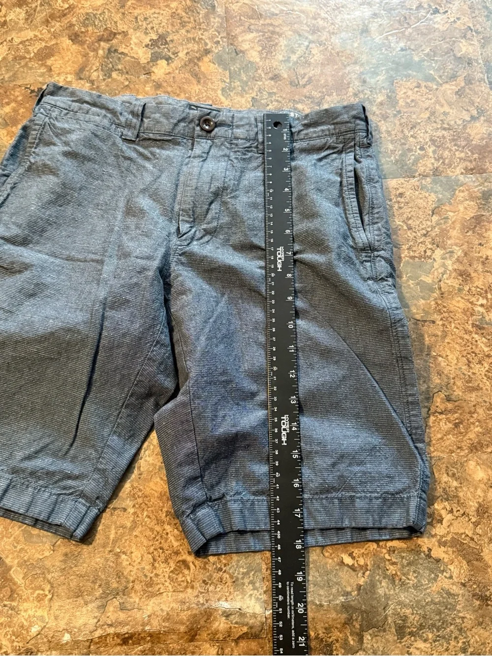 J. Crew Stanton Men's 29 Blue Flat Front Shorts Irish Linen